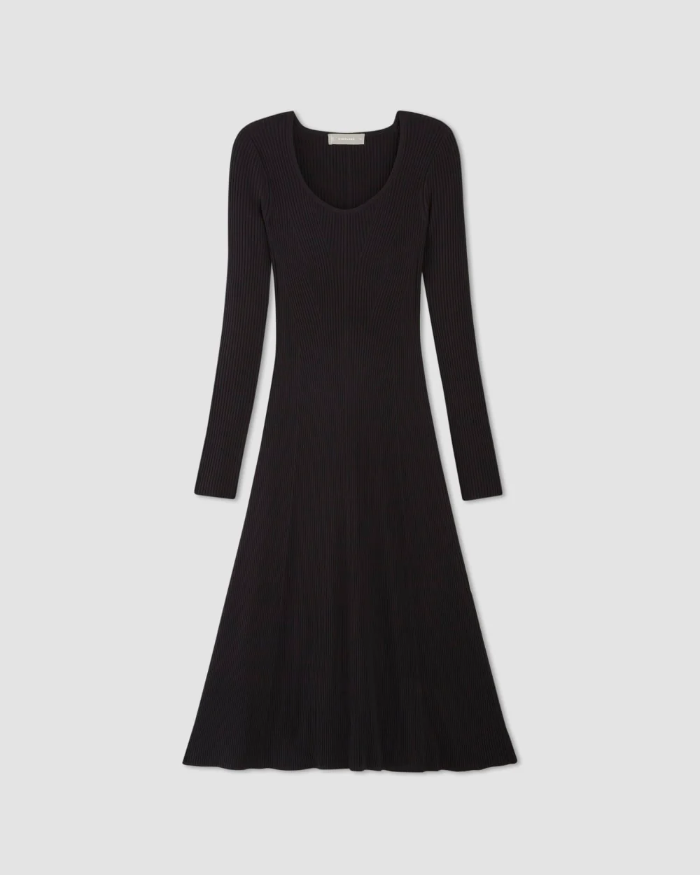 The Ribbed Scoopneck Dress | Black - Image 2