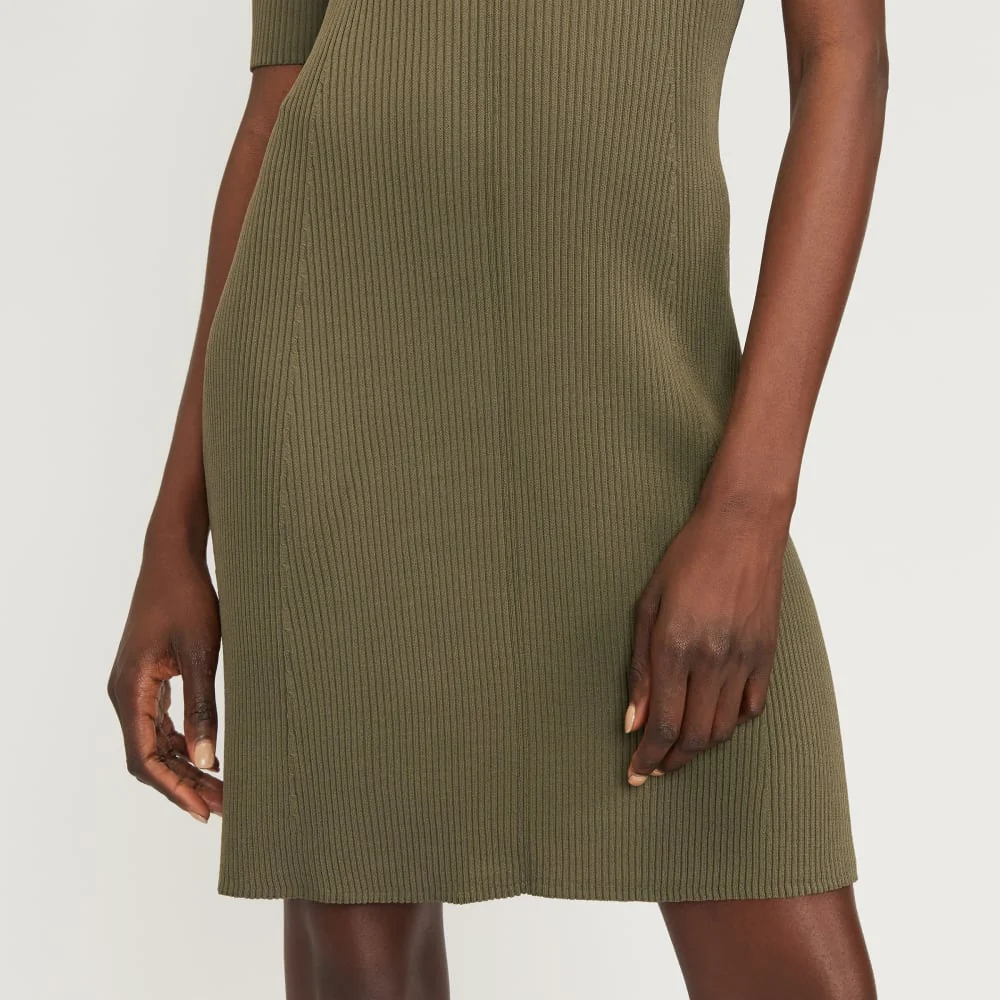 The Ribbed Short-Sleeve Polo Dress | Kalamata - Image 6