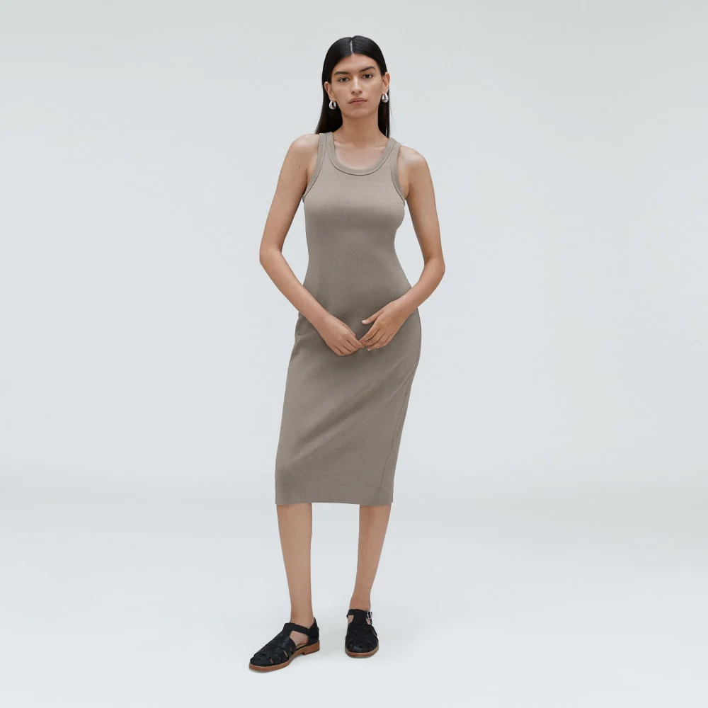 The ’90s Rib Dress | Clay - Image 2