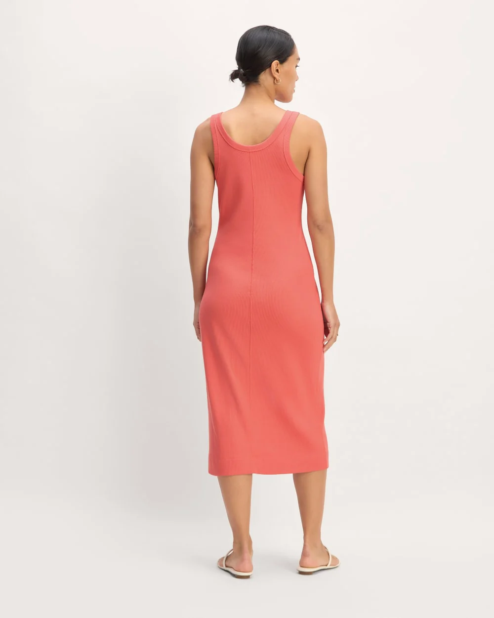 The ’90s Rib Dress | Coral - Image 6