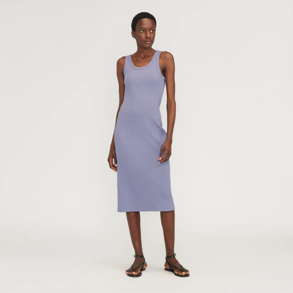 The ’90s Rib Dress | Cornflower Blue