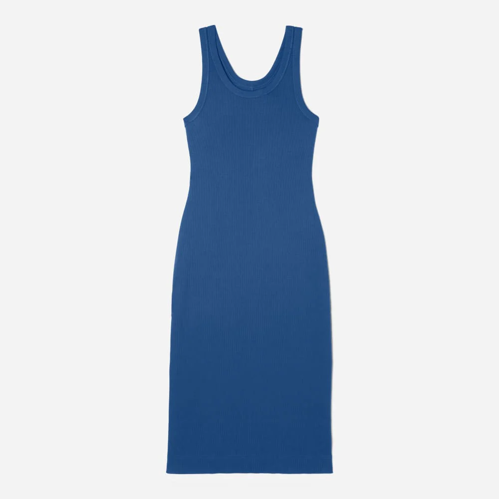 The ’90s Rib Dress | Deep Blue