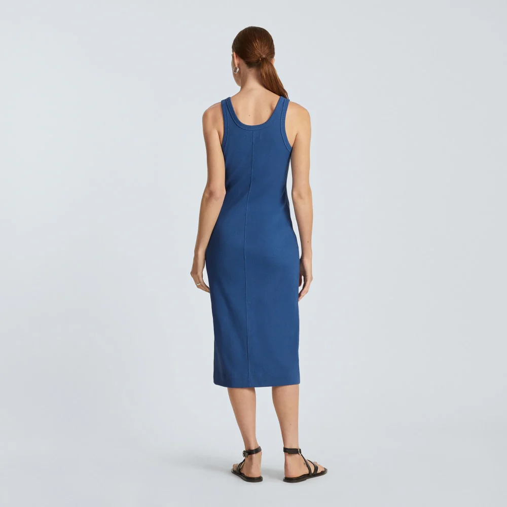 The ’90s Rib Dress | Deep Blue - Image 3
