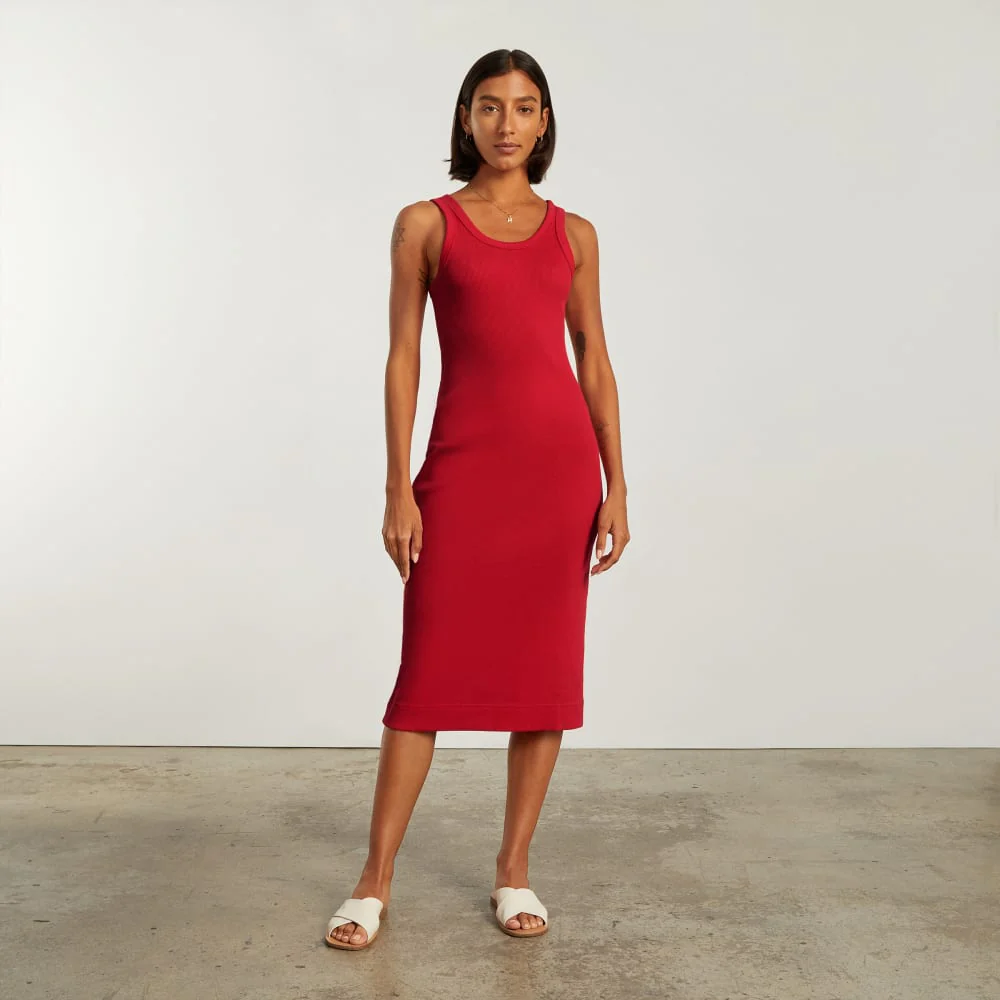 The ’90s Rib Dress | Goji Berry - Image 2