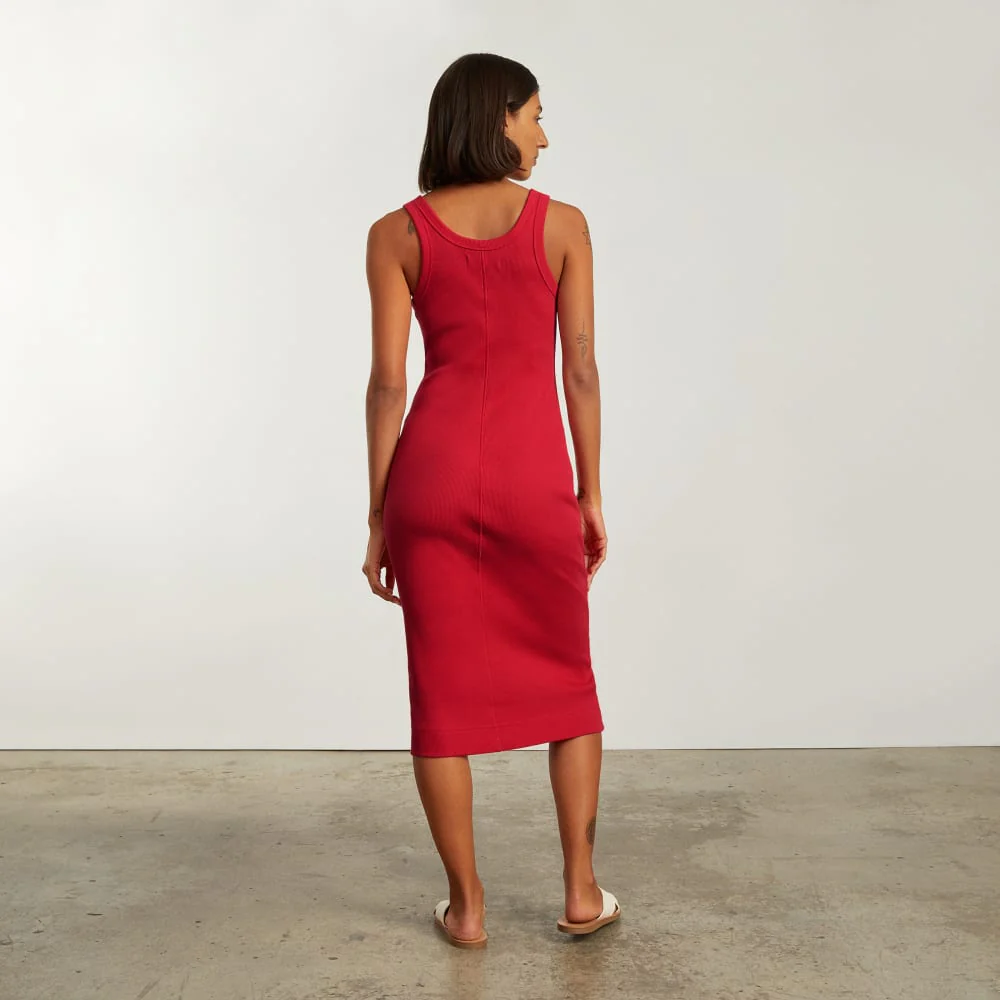 The ’90s Rib Dress | Goji Berry - Image 3