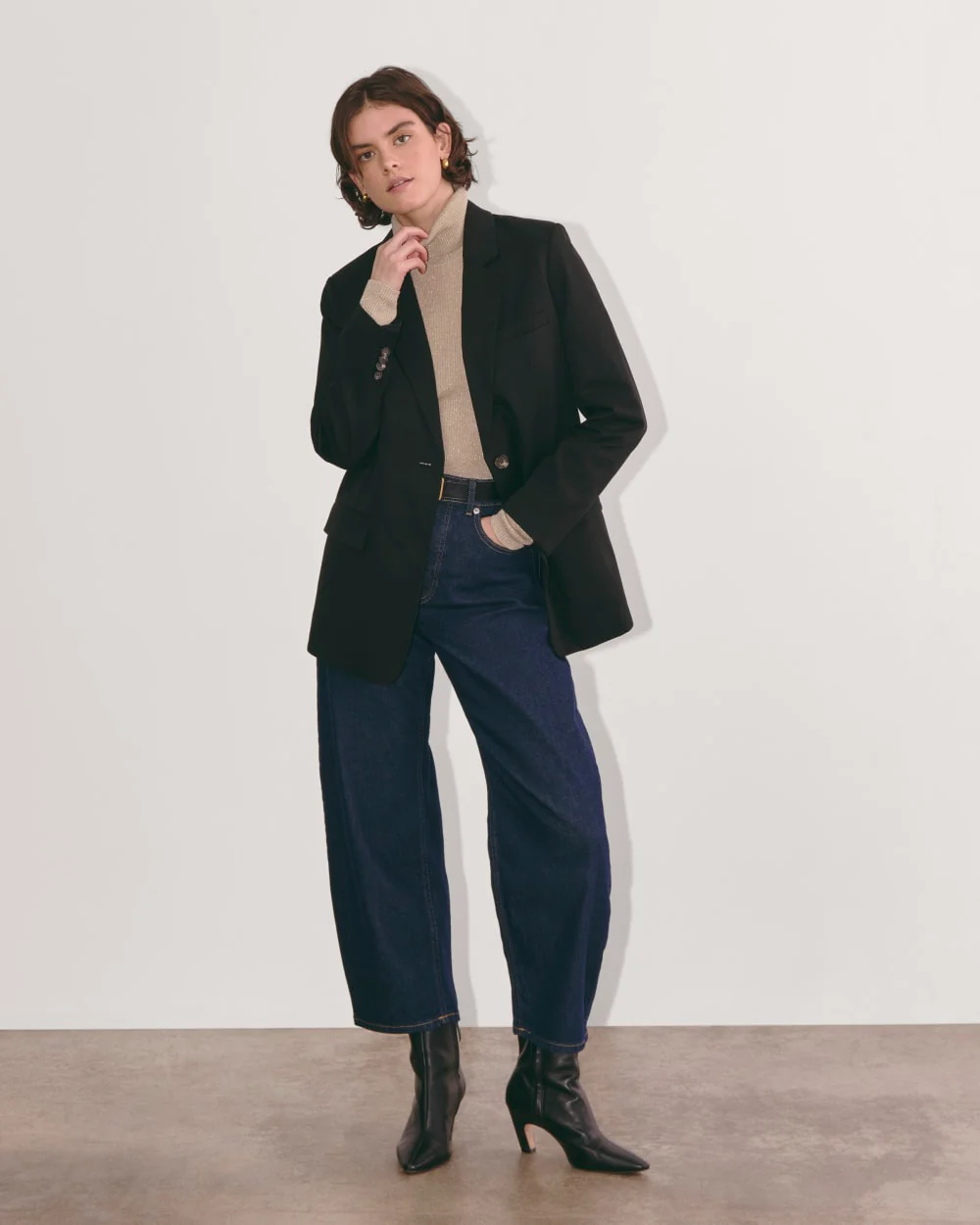 The Turtleneck in Lurex Merino | Gold - Image 4