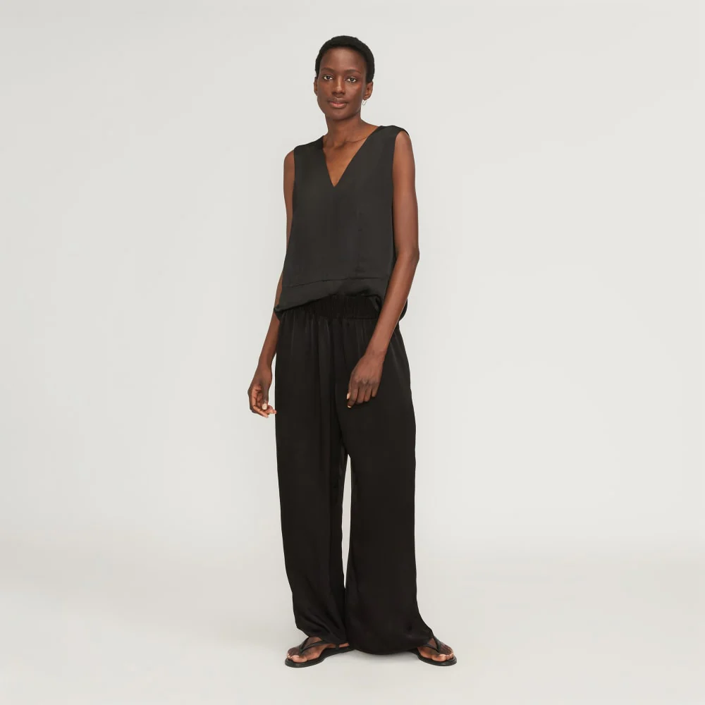 The Satin Pull-On Pant | Black - Image 6