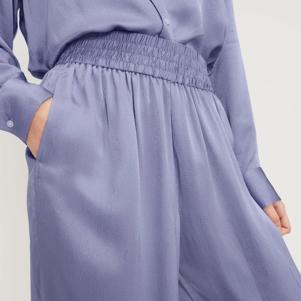 The Satin Pull-On Pant | Cornflower Blue - Image 4