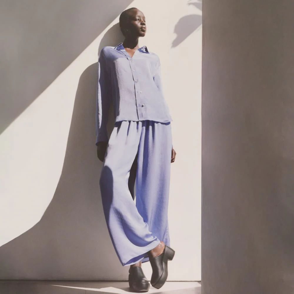 The Satin Pull-On Pant | Cornflower Blue - Image 7