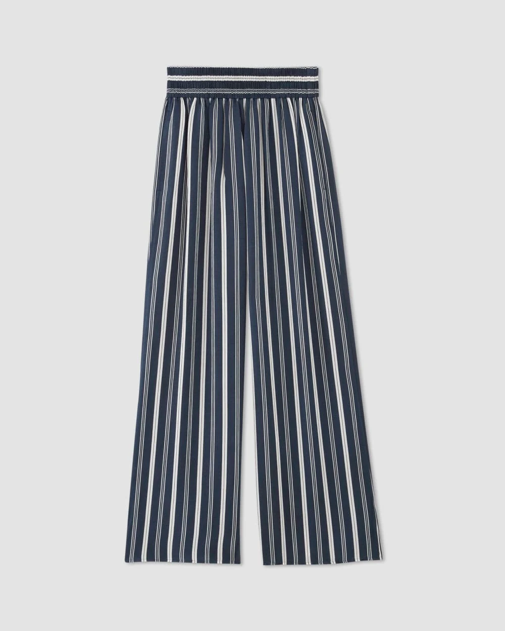 The Satin Pull-On Pant |  Navy / Bone - Image 2