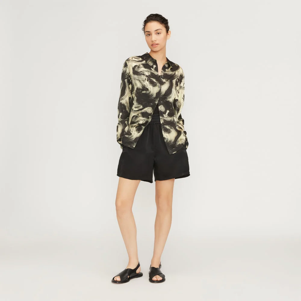 The Satin Pull-On Short | Black - Image 6