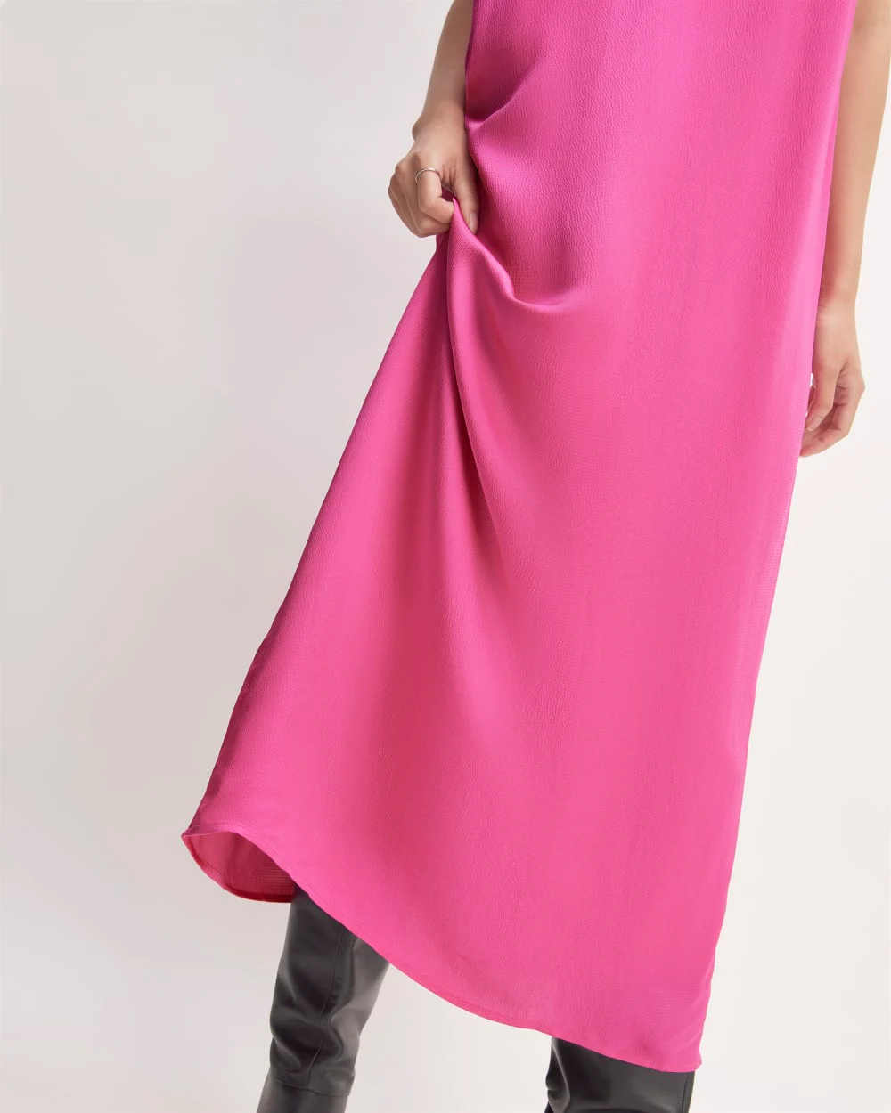 The Satin Racerback Slip Dress | Fuchsia Pink - Image 5