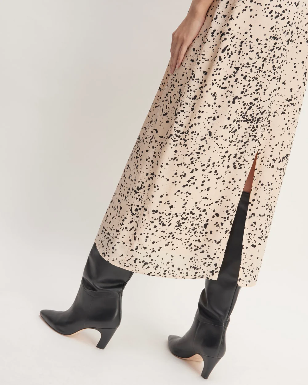 The Satin Racerback Slip Dress | Whisper Pink Moonsplatter - Image 5