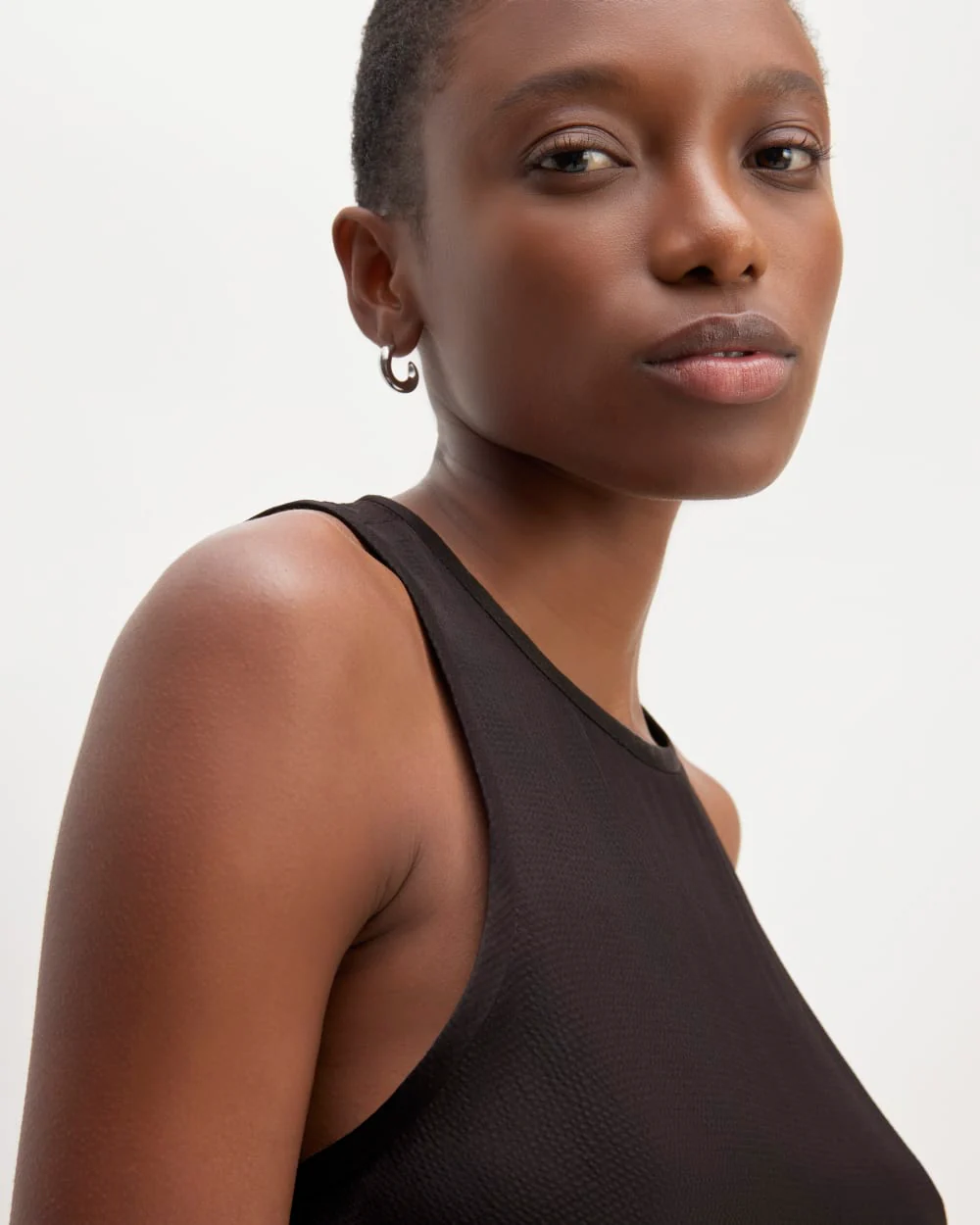 The Satin Racerback Top | Black - Image 4