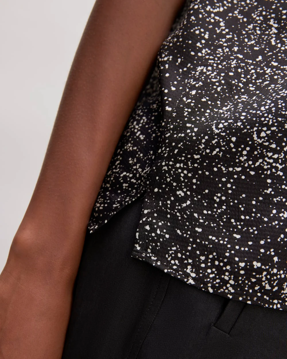 The Satin Racerback Top | Black Moonsplatter - Image 5