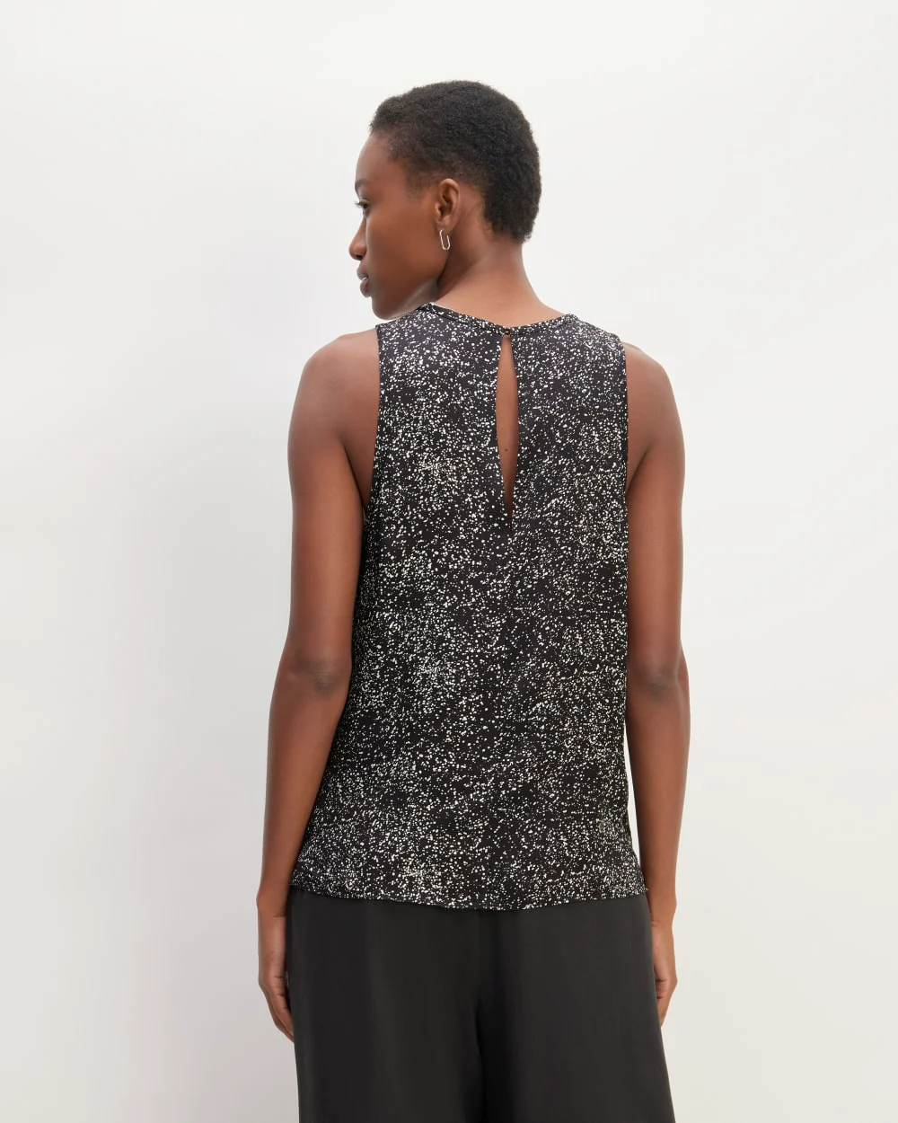 The Satin Racerback Top | Black Moonsplatter - Image 6