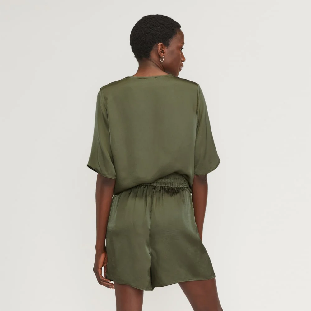 The Satin Relaxed Tee | Kalamata - Image 3