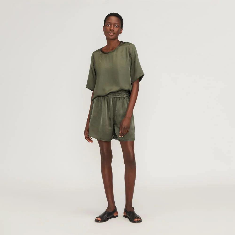 The Satin Relaxed Tee | Kalamata - Image 5