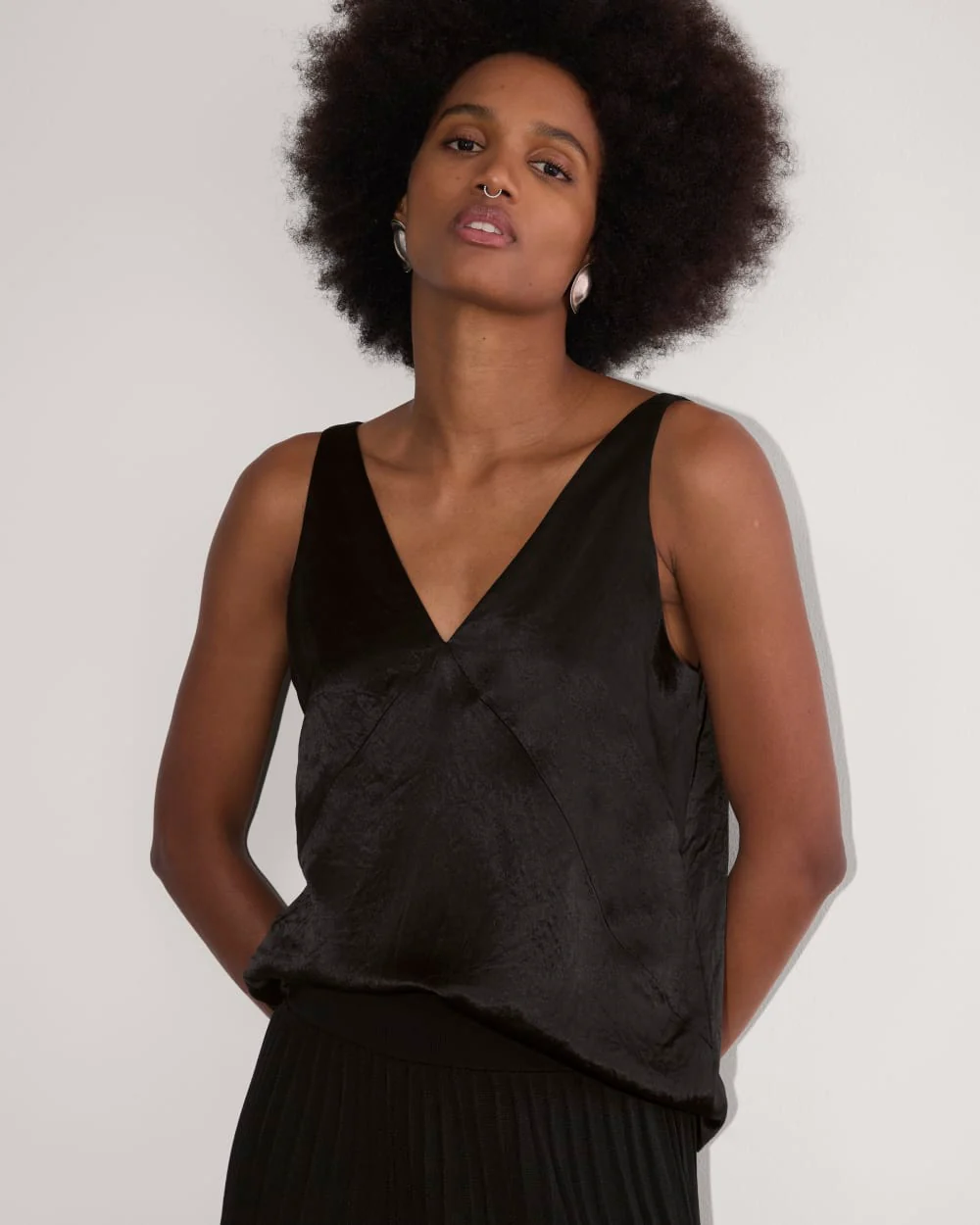 The Satin Tank | Black - Image 3