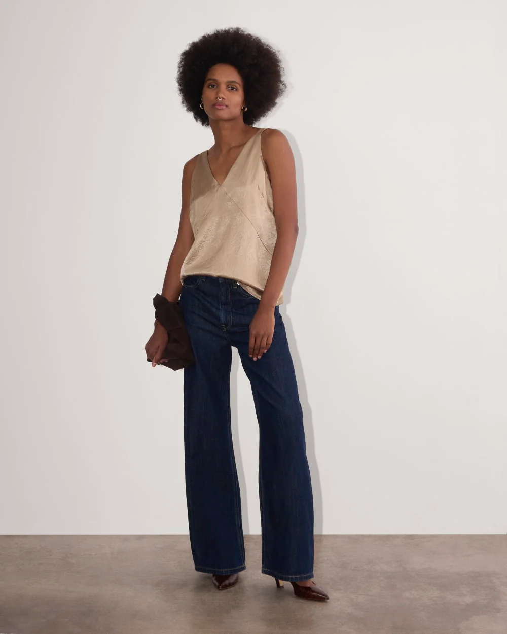 The Satin Tank | Champagne - Image 4