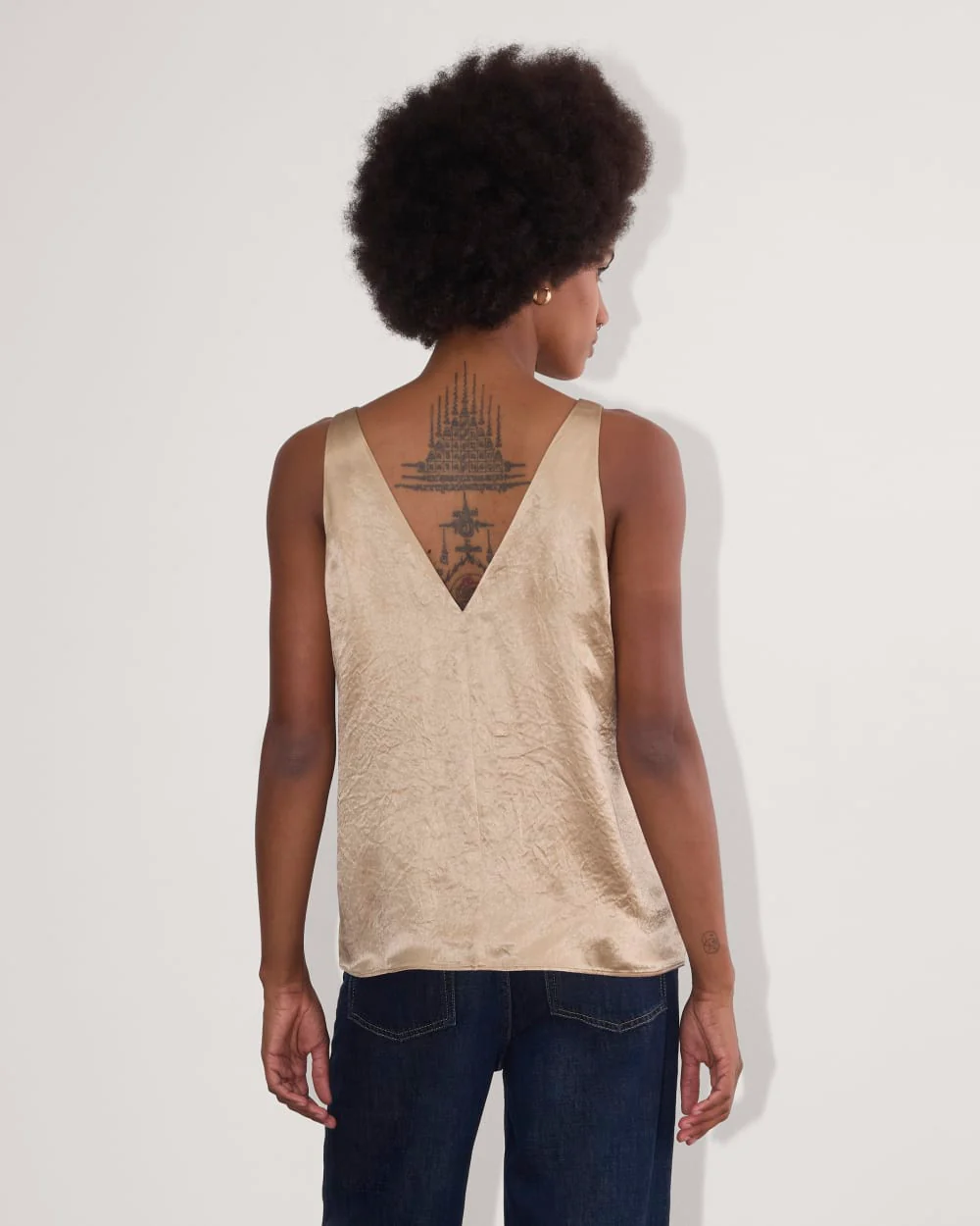 The Satin Tank | Champagne - Image 5