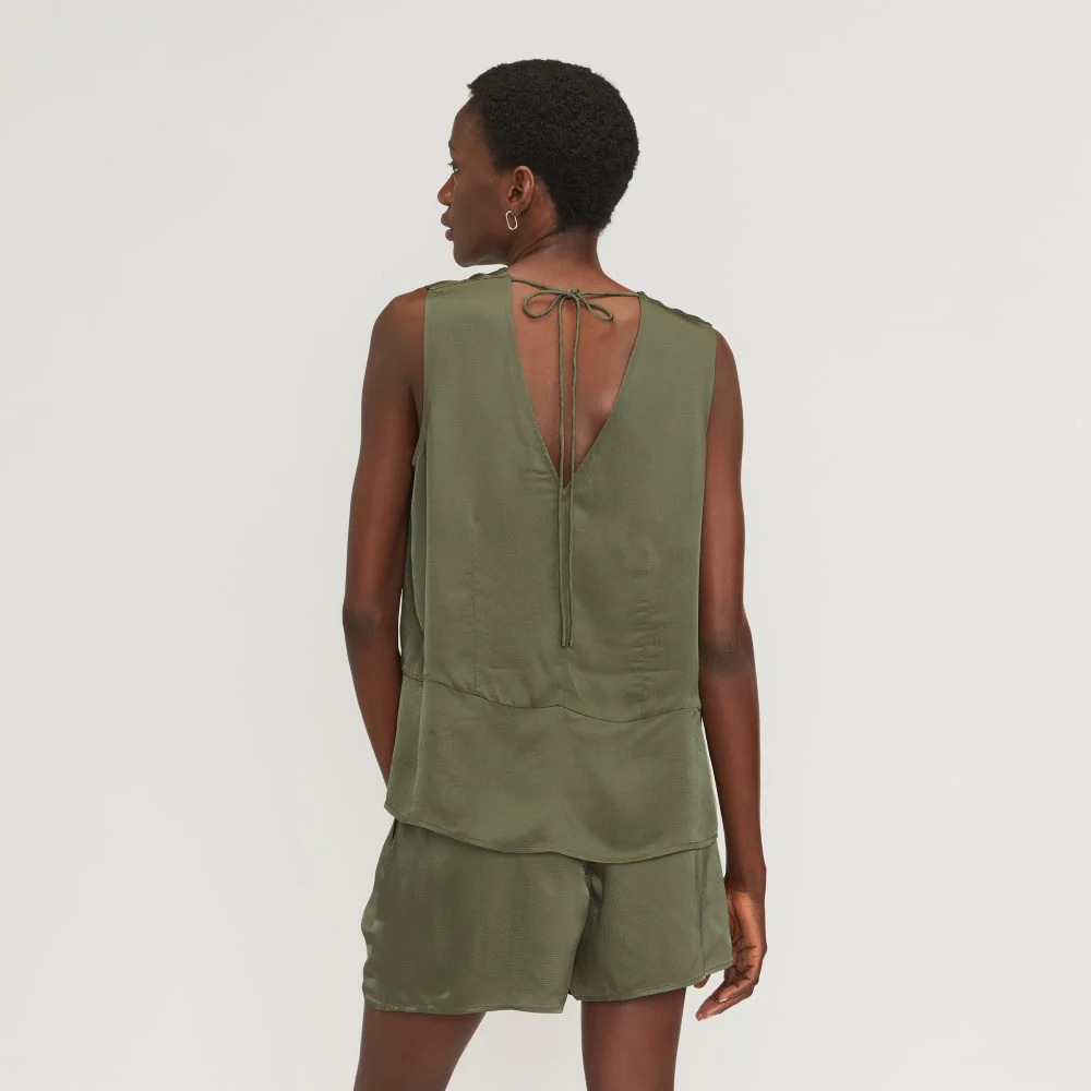 The Satin V-Neck Top | Kalamata - Image 3