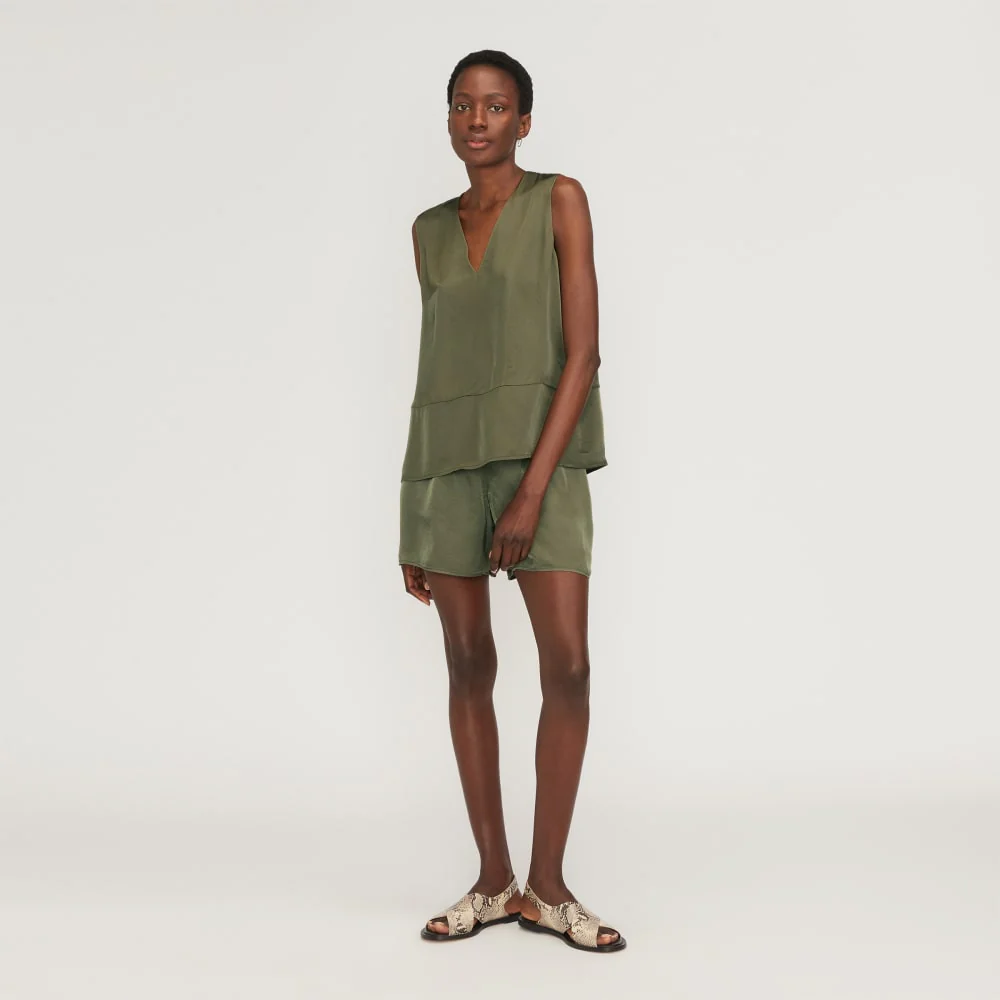 The Satin V-Neck Top | Kalamata - Image 6