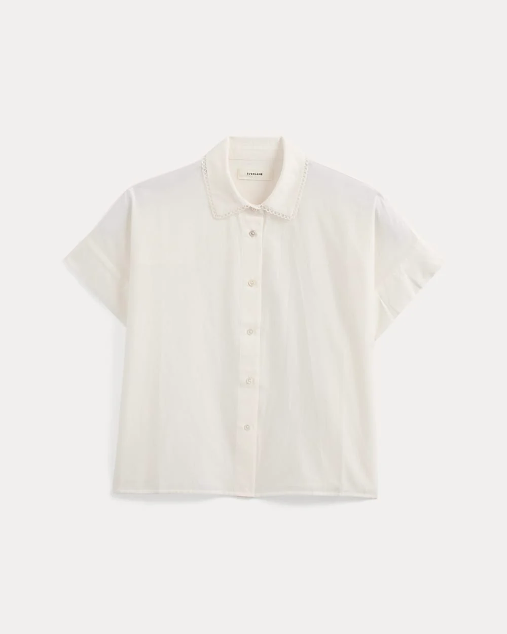 Scalloped-Collar Square Shirt | Bone - Image 2