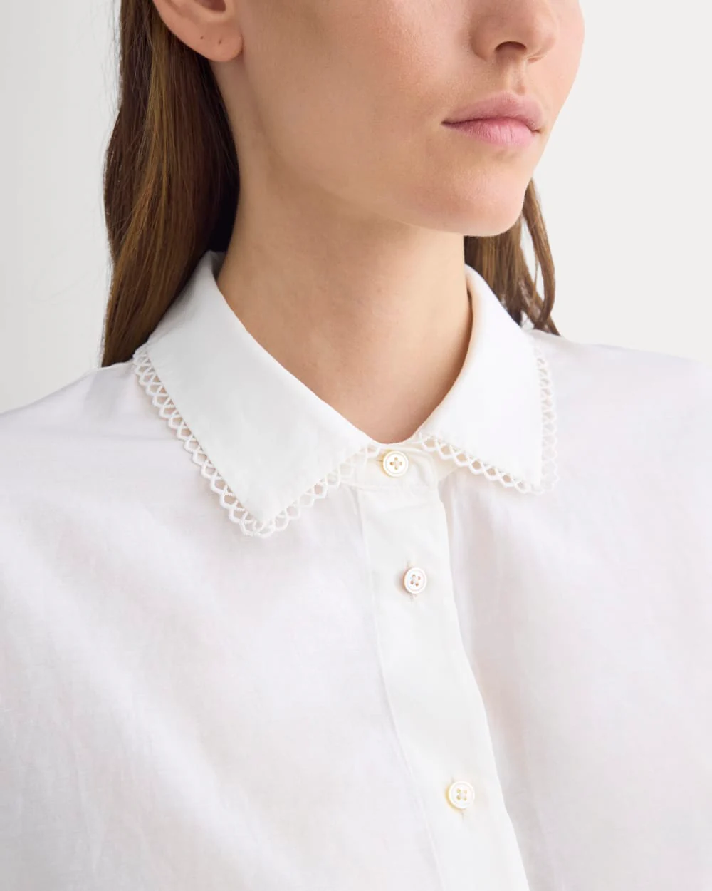 Scalloped-Collar Square Shirt | Bone - Image 4
