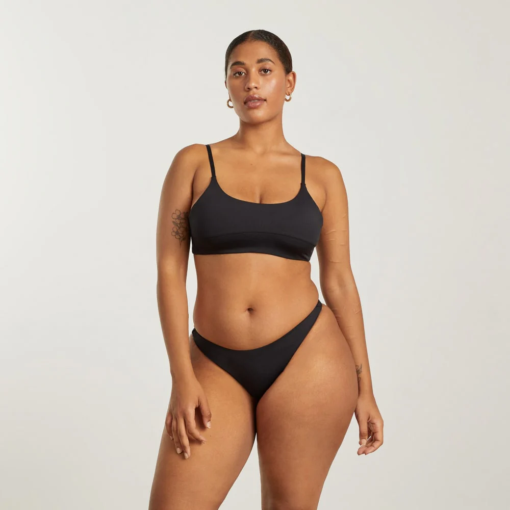 The Scoop-Neck Bikini Top | Black - Image 6