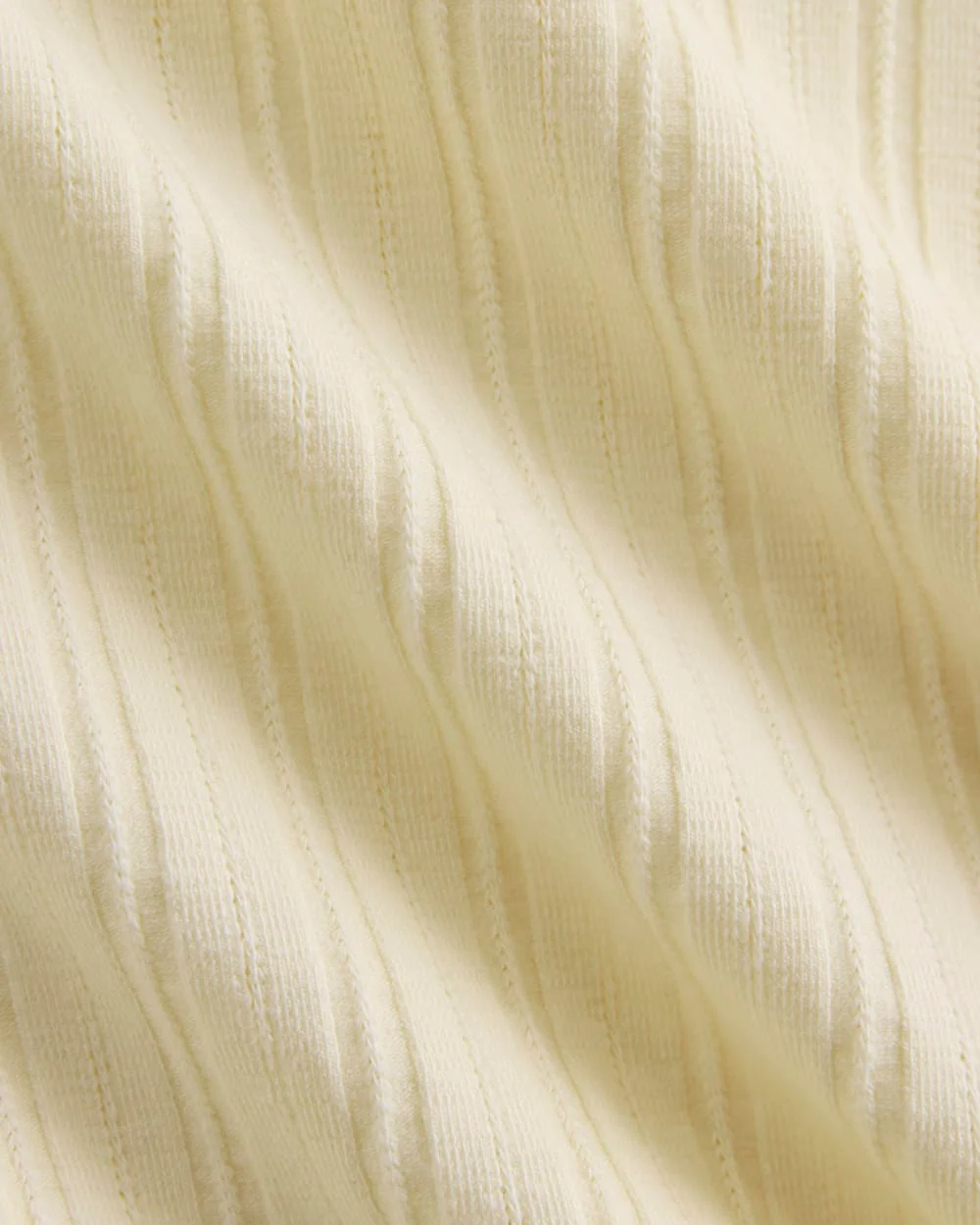Scoop-Neck Tank in Pointelle | Lemon Icing - Image 7