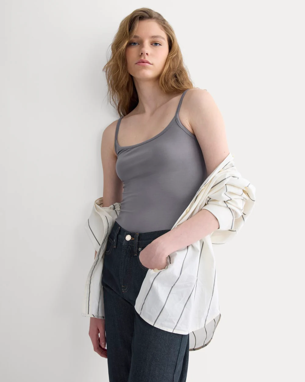 Scoopneck Cami | Charcoal Grey - Image 4