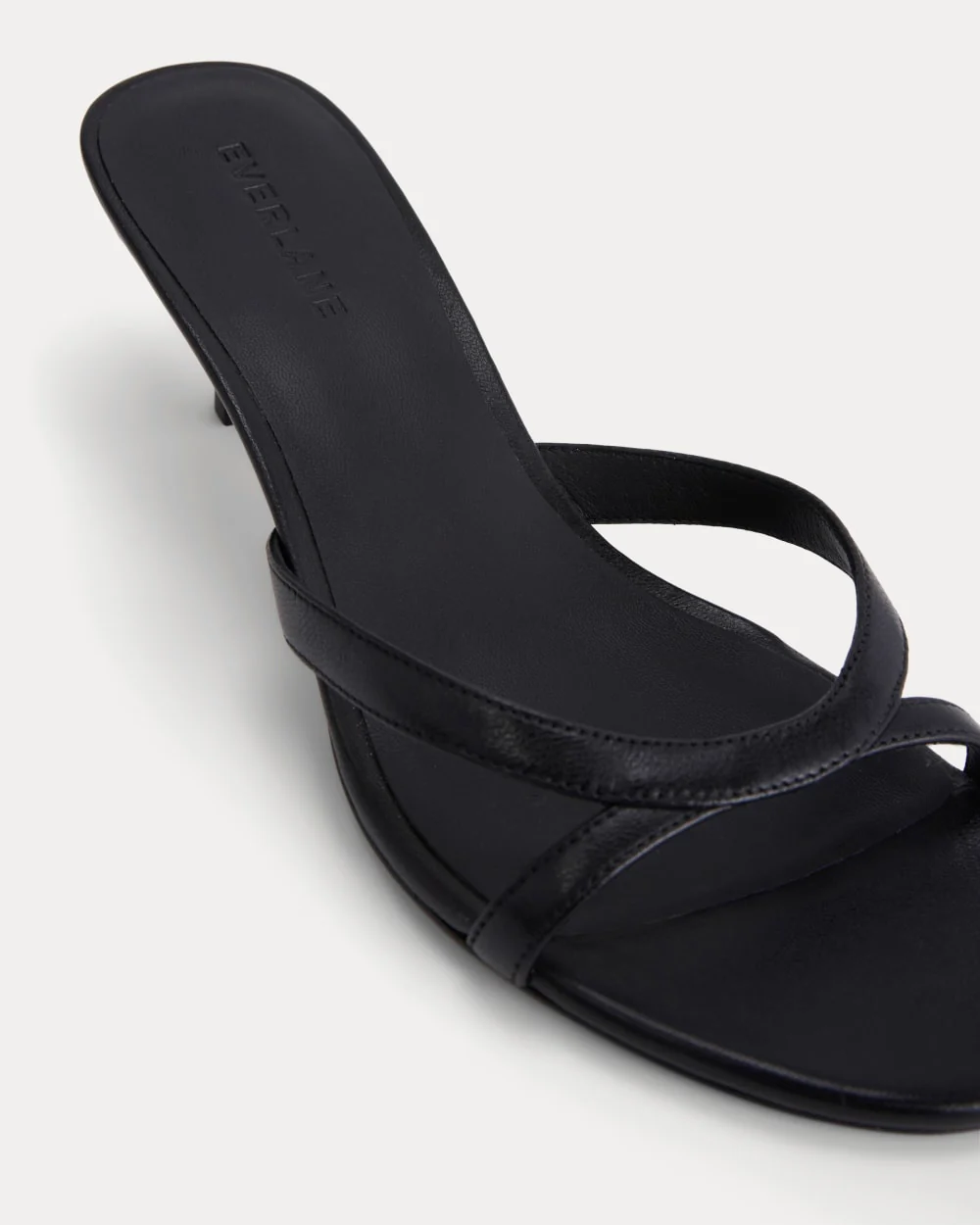 Sculpted Heel Sandal | Black Leather - Image 3