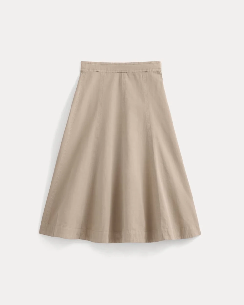 Seamed Midi Skirt | Trench Coat Khaki - Image 2