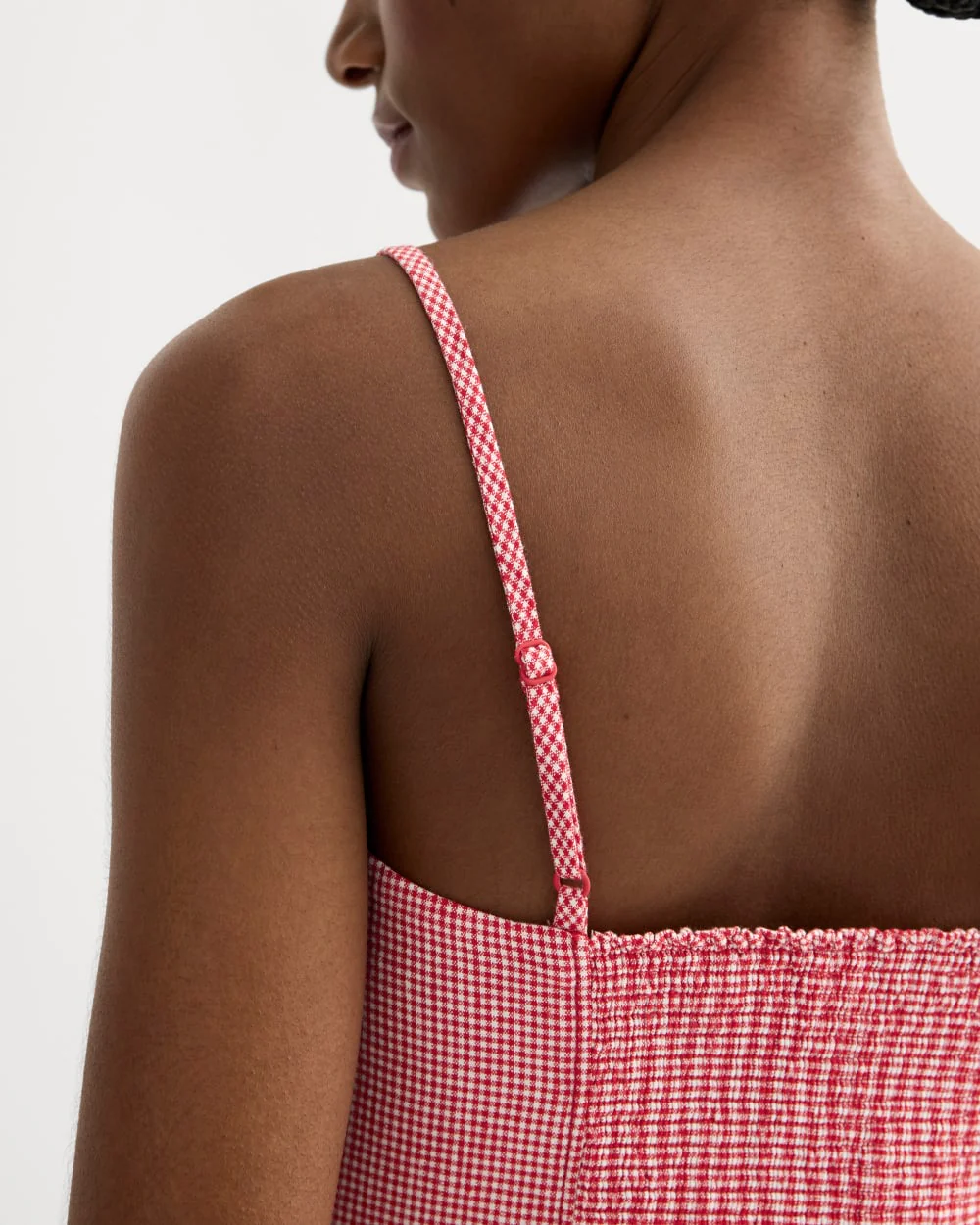 The Seamed Top in Stretch Linen | Classic Red Gingham - Image 4