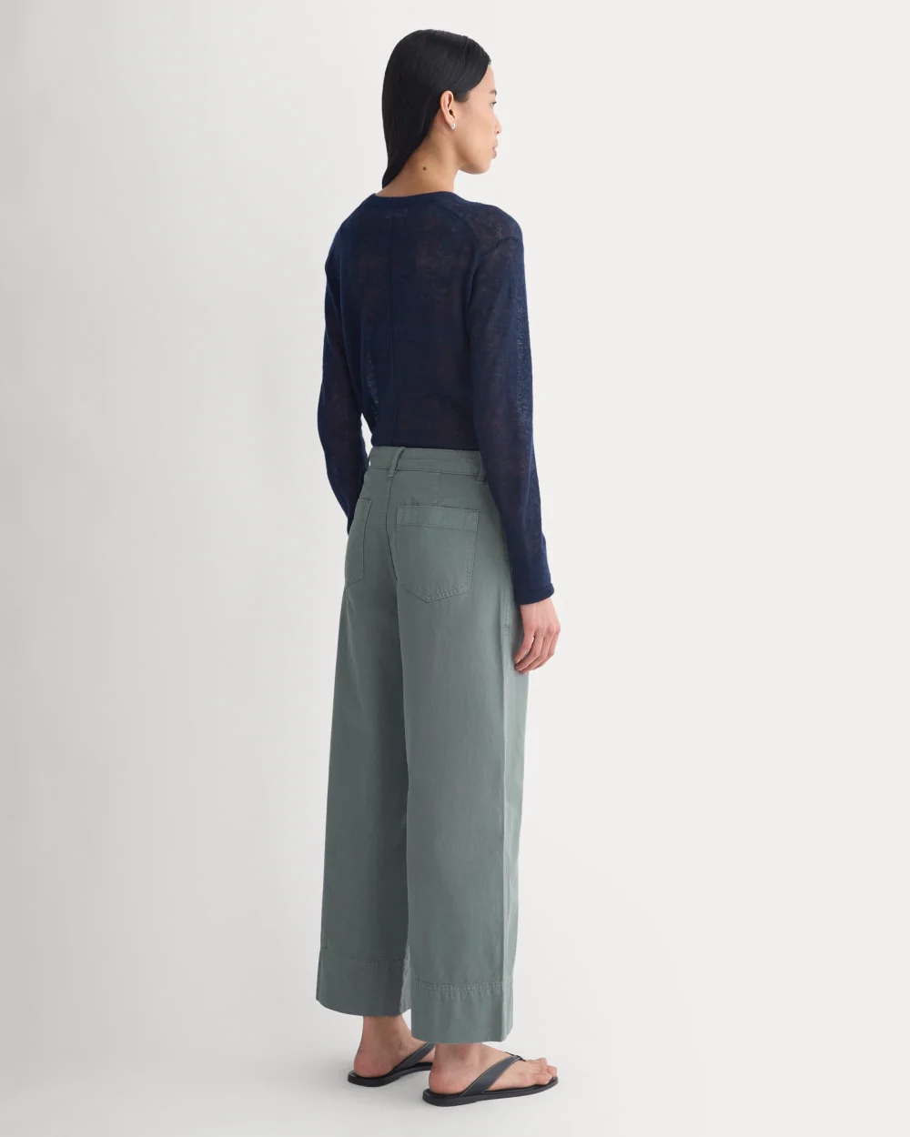 Seamed Wide-Leg Pant | Agave Green - Image 4