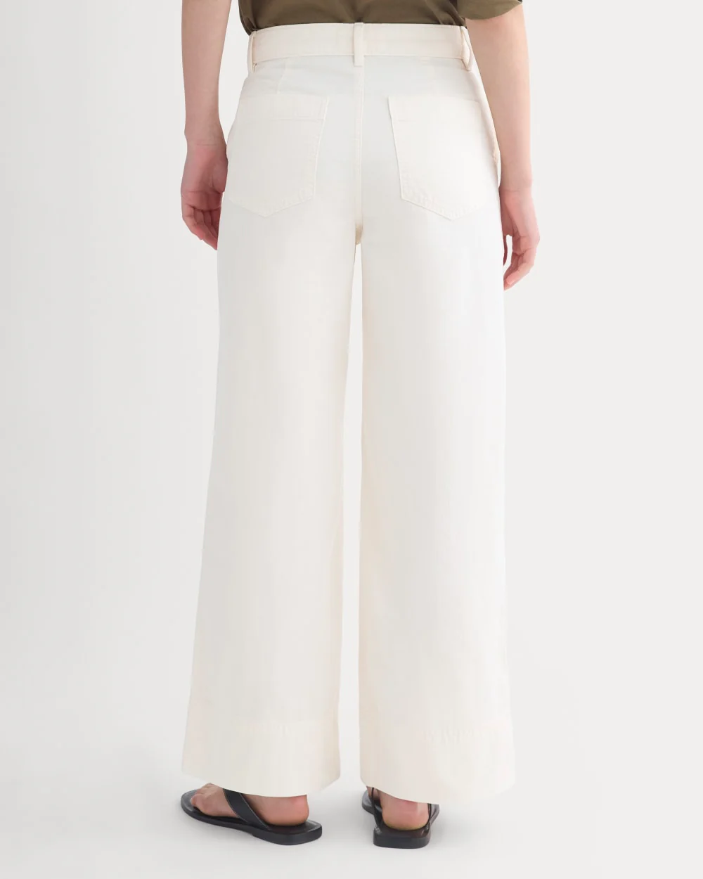 Seamed Wide-Leg Pant | Bone - Image 5