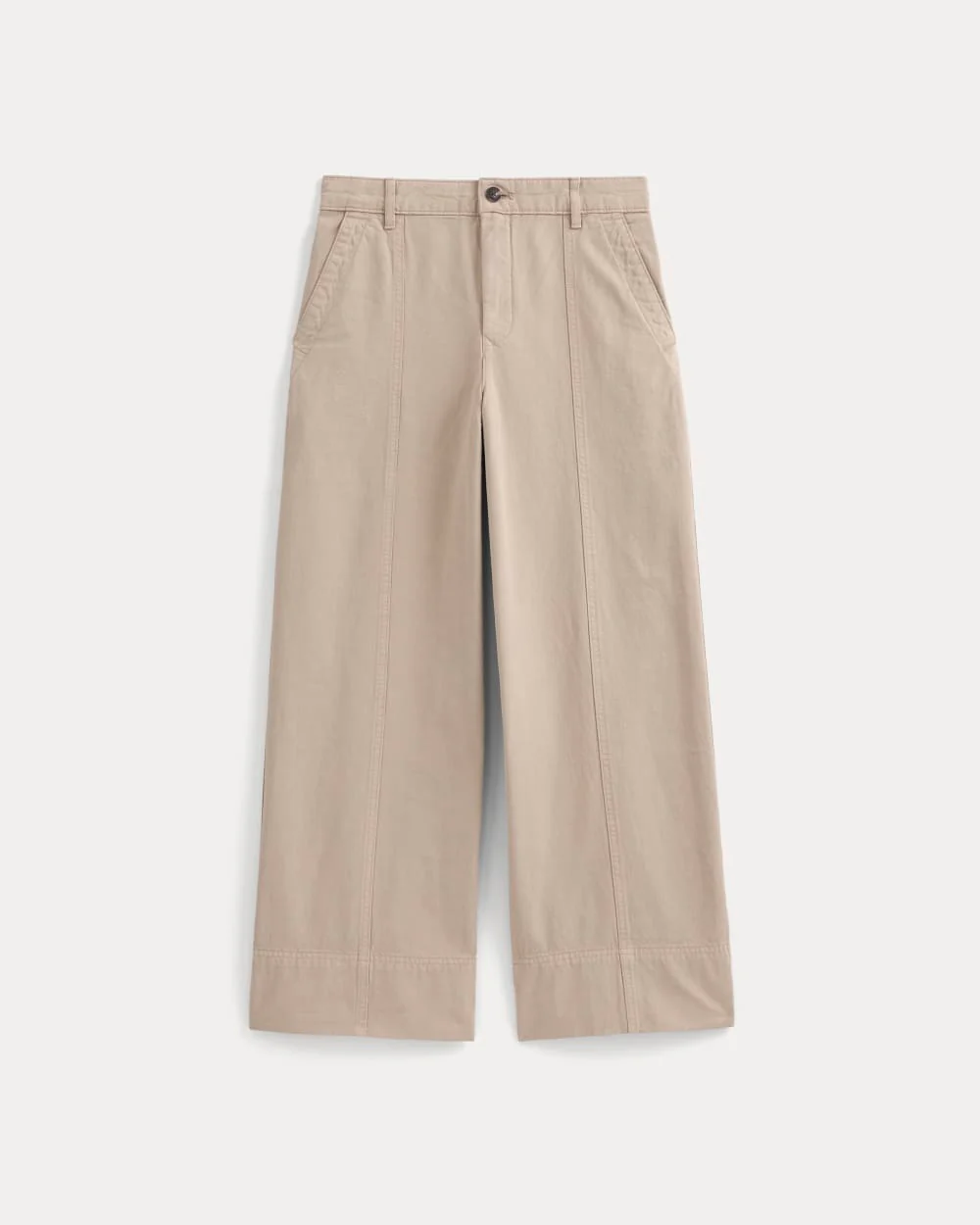 Seamed Wide-Leg Pant | Trench Coat Khaki - Image 2