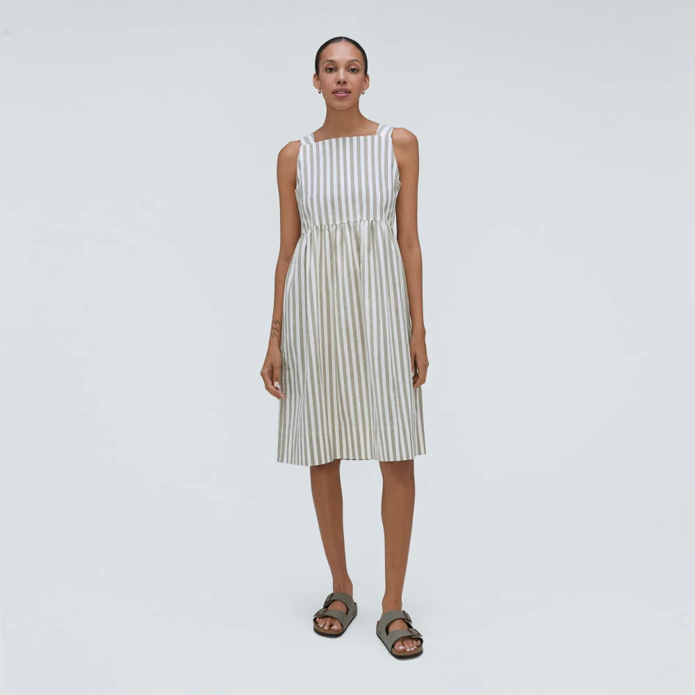 The Seersucker Midi Dress | Nutria / Off-White - Image 2
