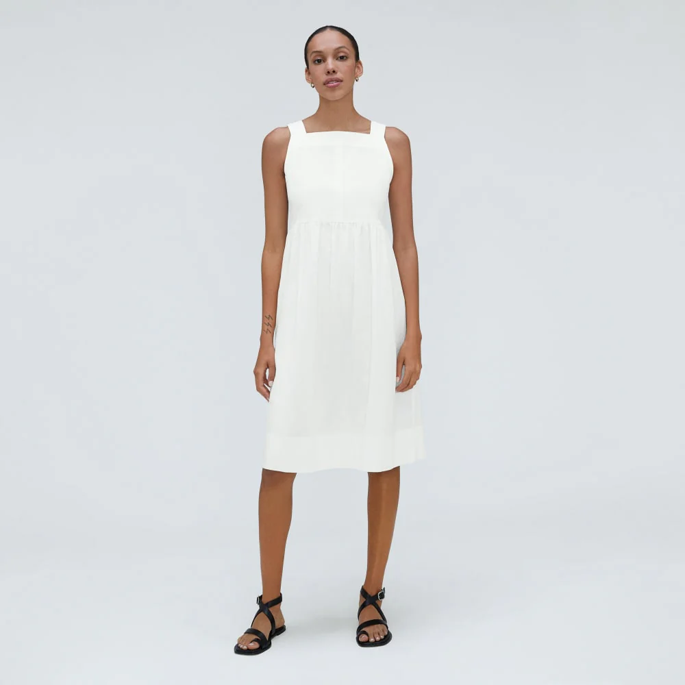 The Seersucker Midi Dress | White - Image 2