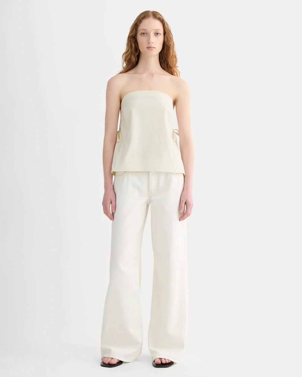 The Seersucker Tube Top | Bone - Image 3