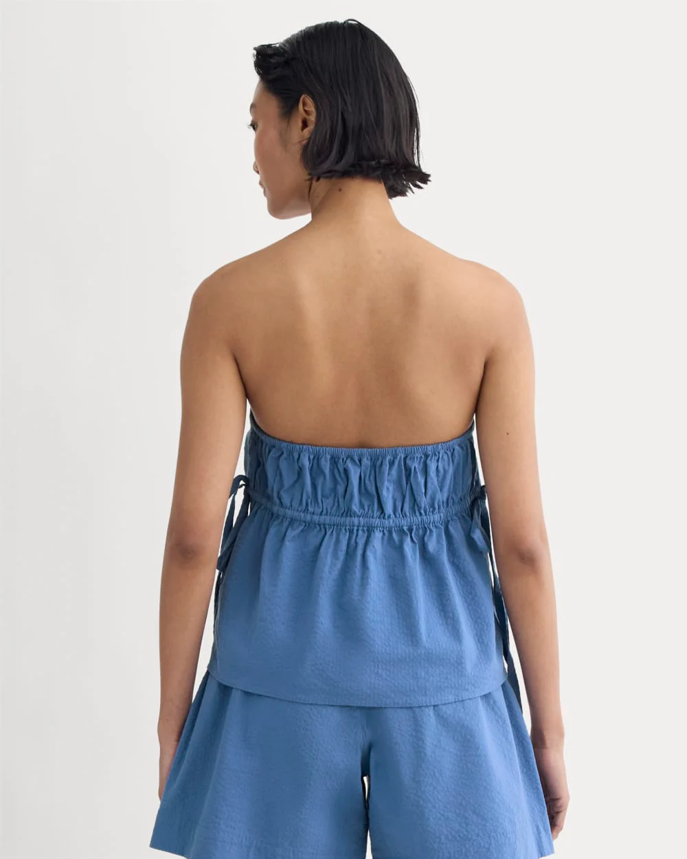The Seersucker Tube Top | Soft Cobalt - Image 5
