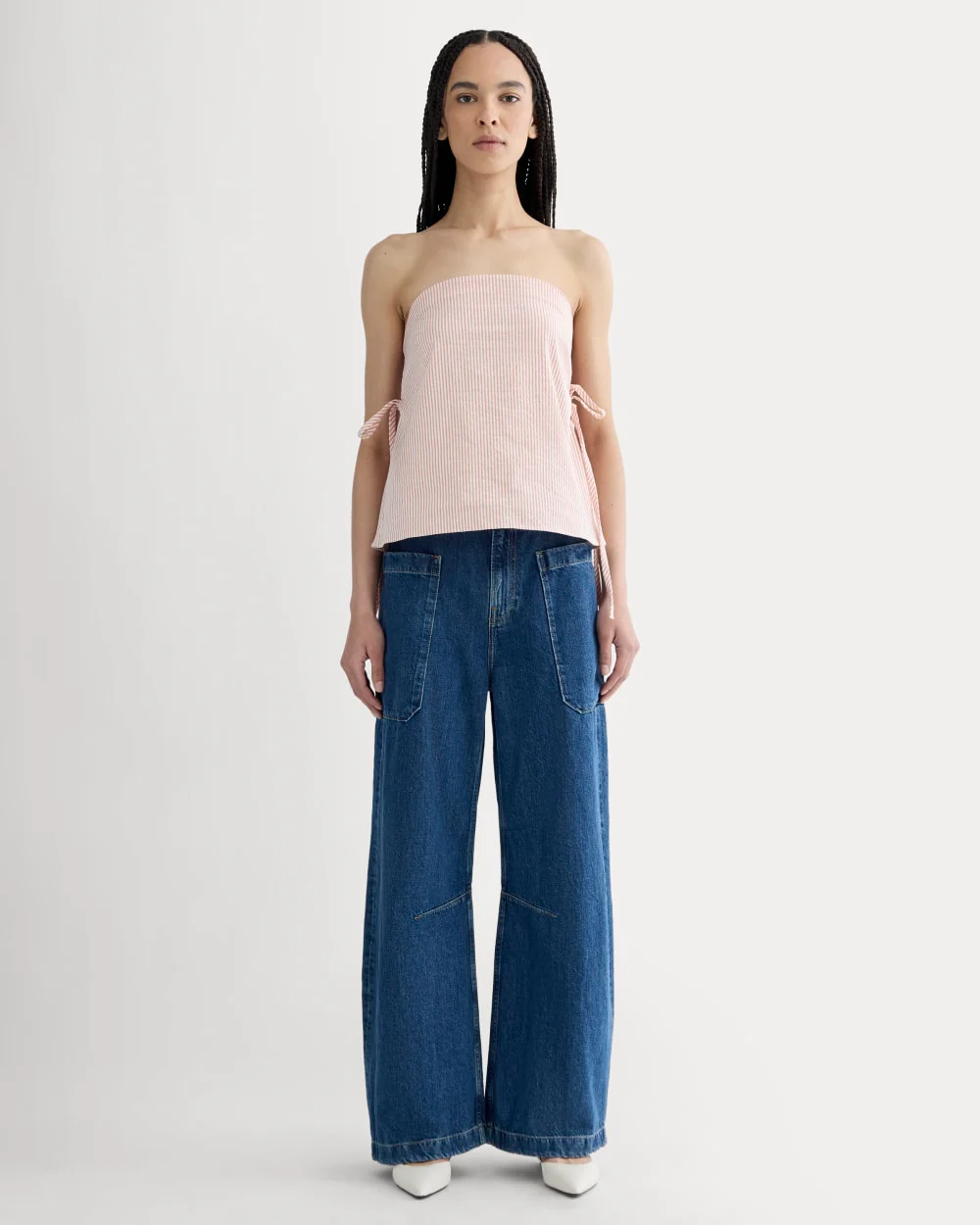 The Seersucker Tube Top | Soft Orange - Image 3