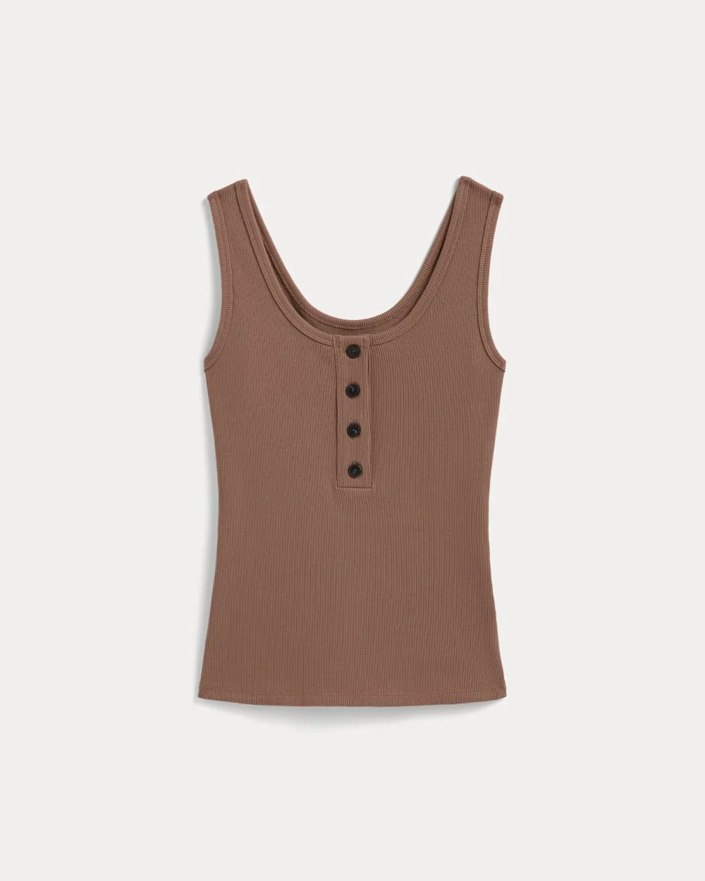 The Selfie Henley Tank | Mocha - Image 2