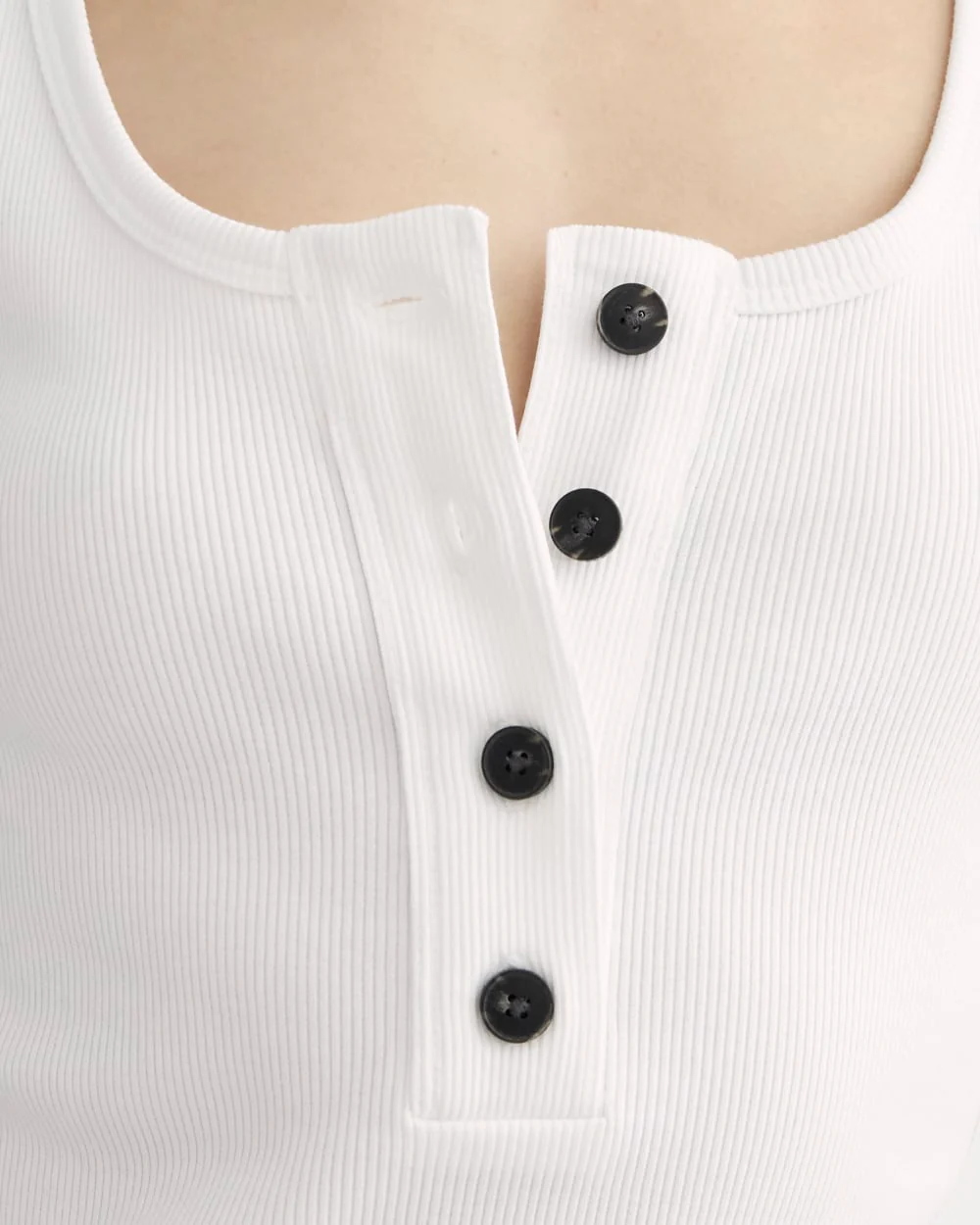 The Selfie Henley Tank | White - Image 4