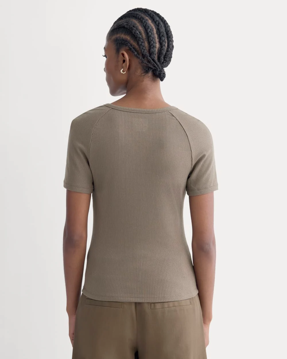 The Shimmy V-Neck Top | Taupe - Image 5