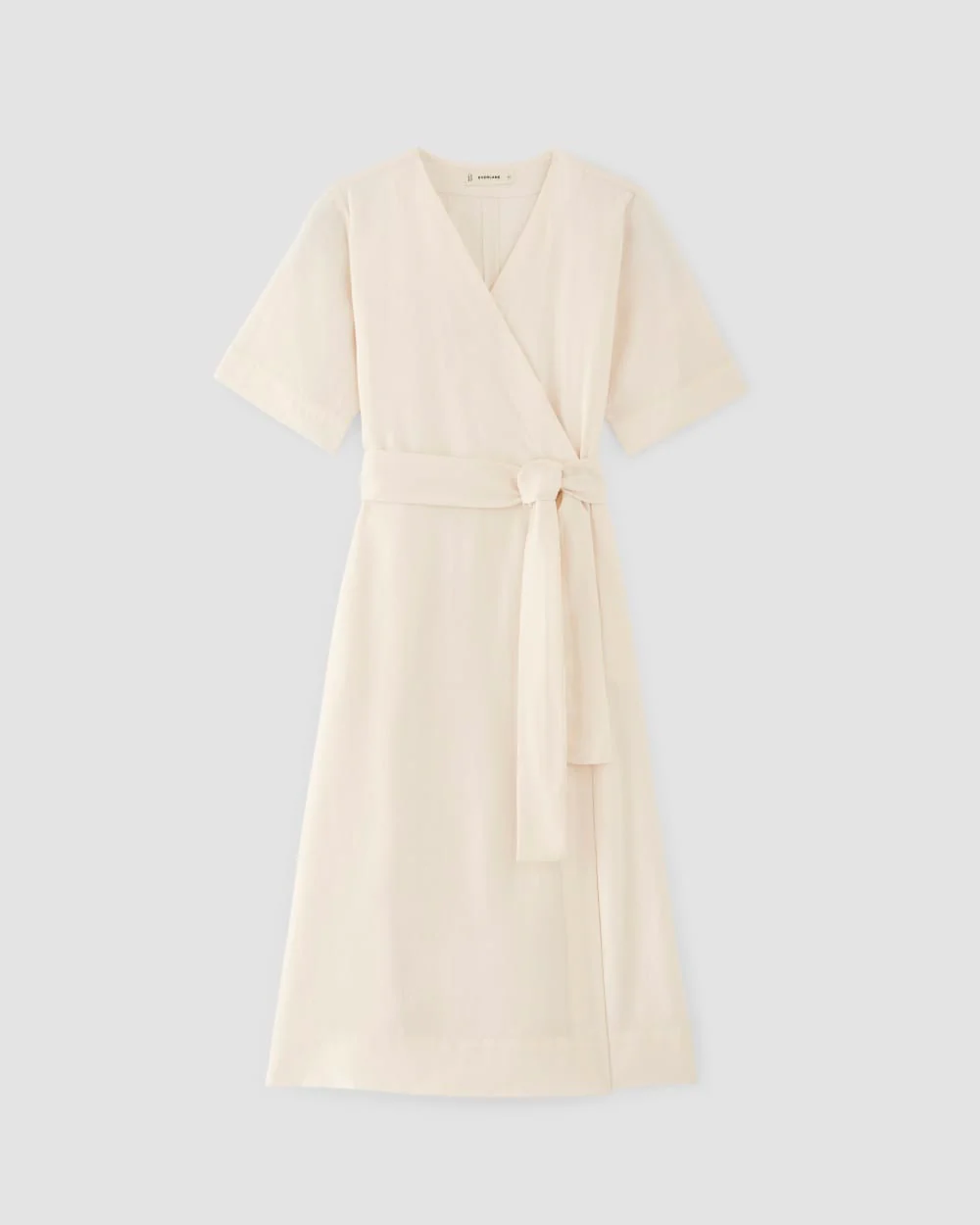 The Wrap Dress in Linen | Bone - Image 2