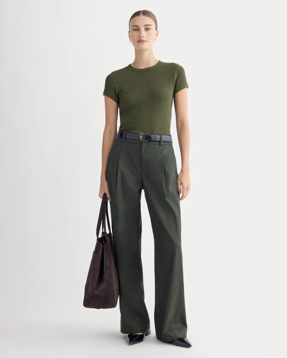 Shrunken Tee in Cozy Waffle | Heather Beech - Image 3