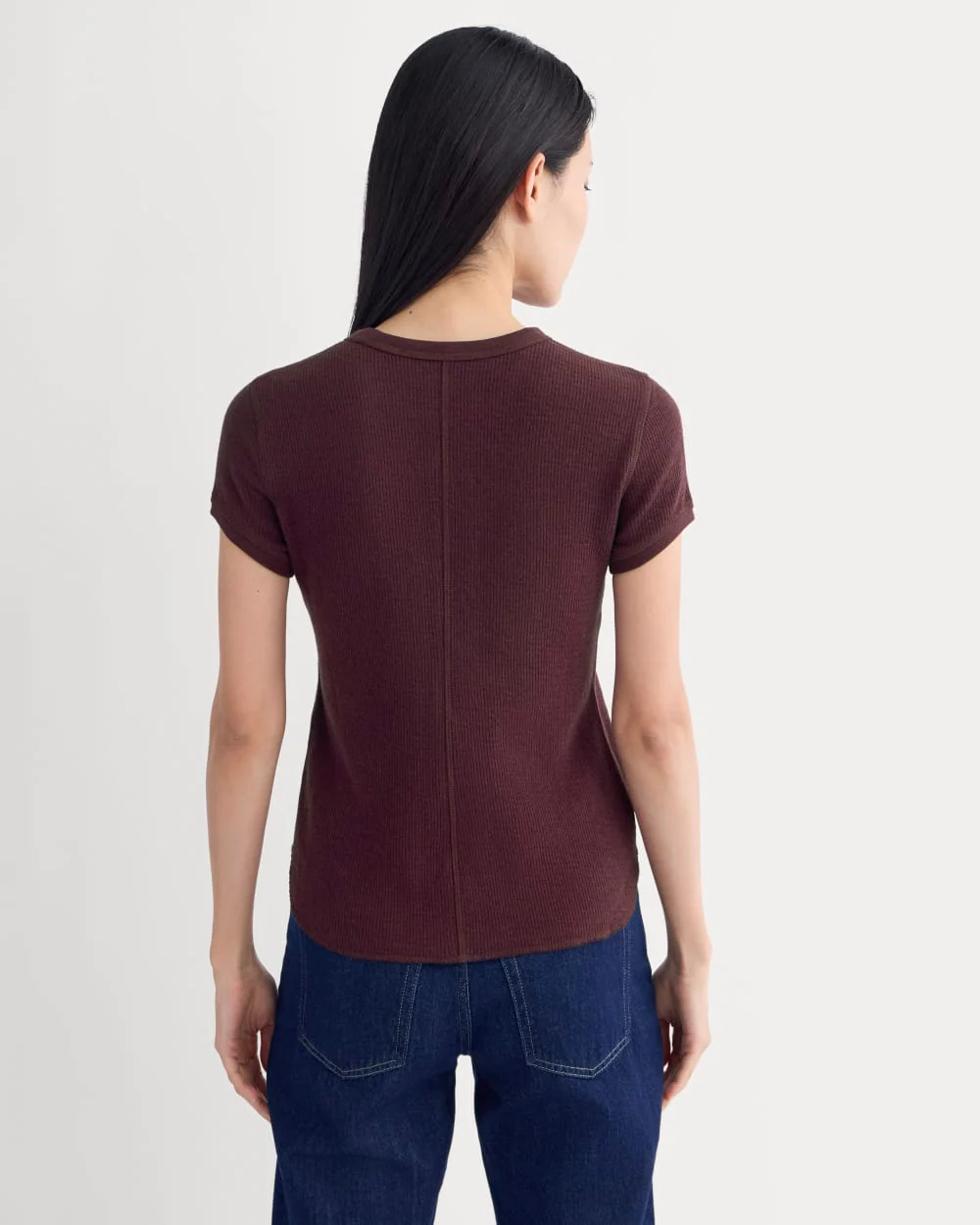 Shrunken Tee in Cozy Waffle | Heathered Port Royale - Image 5