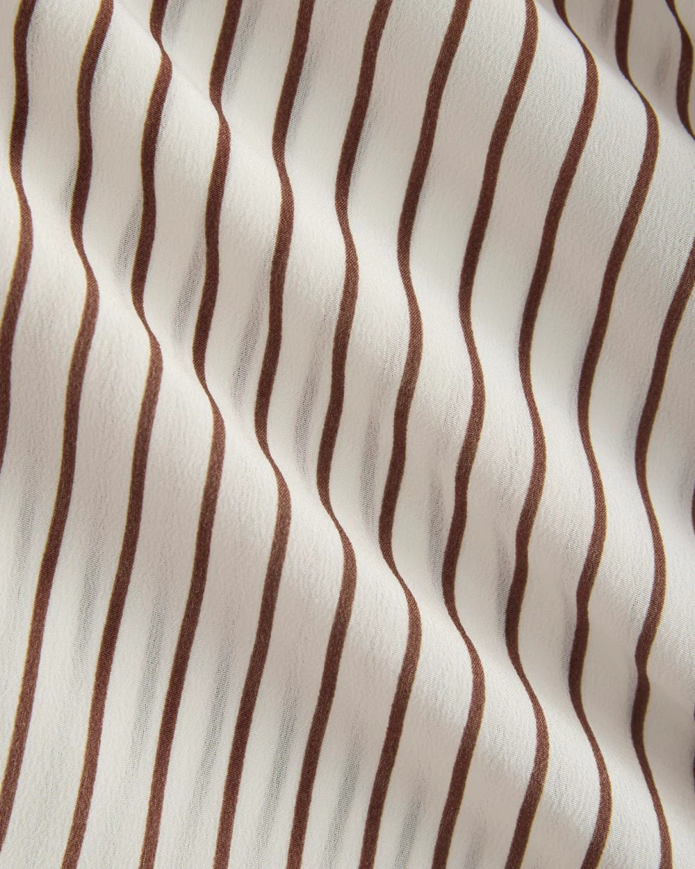 Shrunken Top in Washable Silk | Bone / Toffee Stripe - Image 7